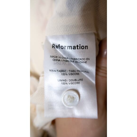 REFORMATION CARLOTTA Maxi Flutter Sleeve Dress in Frolic US 0 NWT - Picture 11 of 12